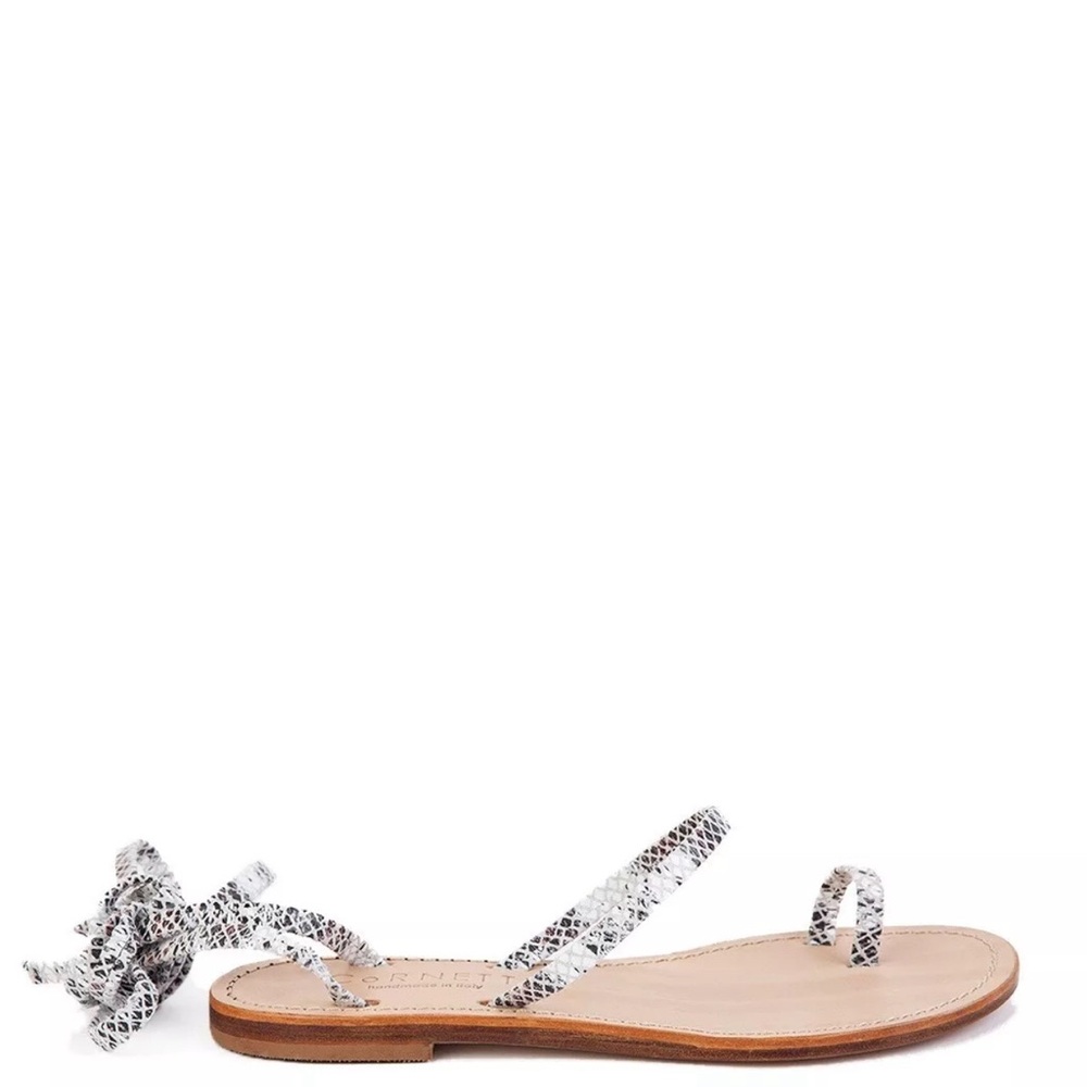 Nwot Cornetti Alicudi White Python Embossed Leath… - image 2